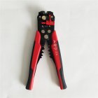 Metal HS-D1 8-inch 3 In 1 Automatic Self-adjustable Cable Wire  Crimper Multifunctional Wire Stripping Pliers Electrician Tool 1064 (red)