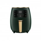 Metal Multifunctional Air  Fryer With Anti-skid Handle Household Non-fume Touch Screen 4.5l Large Capacity Smart Oven Bake Machine green_EU plug