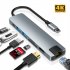 Metal Usb C Hub Adapter 7 in 1 Usb C To Usb 3 0 Hdmi compatible Dock Compatible For Macbook Pro Gray