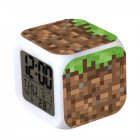 Minecraft Alarm Clock with LED Light Game Action Toy Home Decor 002