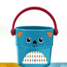 Mini Bath bucket Toy Small Bucket Miniature Dollhouse Accessories Simulation Pail Model Toys blue puppy