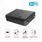 Mini Camera Wifi Surveillance Security Protective Night Vision Hd Xd Camera Loop Video Tape Ir-cut Function Xw Smart Home Video Recorder Black