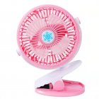 Mini Handheld Clip On Fan Portable Usb Rechargeable 720 Degree Rotation Quiet Desk Fan For Home School pink