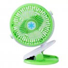 Mini Handheld Clip On Fan Portable Usb Rechargeable 720 Degree Rotation Quiet Desk Fan For Home School green