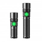 Mini Led Flashlight Type C Rechargeable Multifunctional Outdoor Portable Strong Light Zoomable Torch short standard