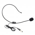 Mini Microphone Professional Wireless Headworn Microphone With 1 M Cable For Waist Mounted Wireless Transmitter black