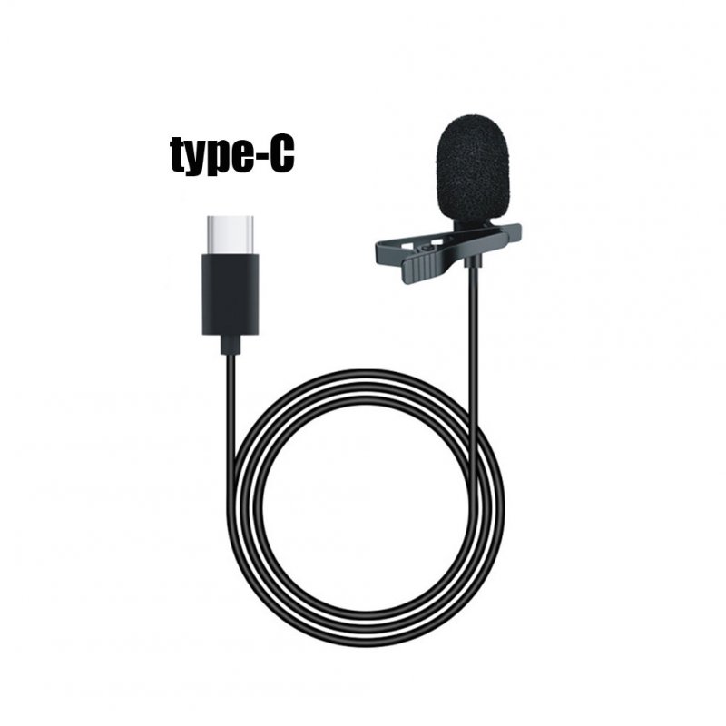 Mini Microphone Type-c Lavalier Recording Microphone for IOS Huawei Xiaomi
