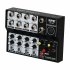 Mini Mixing Audio Sound Mixer 8 Channel Karaoke Microphone Amplifier Console  black