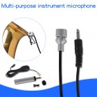 Mini Portable Wired Electret Condenser Lapel Lavalier Clip-on Musical Instrument Mic Microphone for Guitar Sax Trumpet Violin black