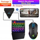 Mobile Gamepad Controller Gaming <span style='color:#F7840C'>Keyboard</span> Mouse Converter For Android Ios Phone To PC Bluetooth Adapter black_Keyboard and mouse converter set