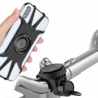 Mobile <span style='color:#F7840C'>Phone</span> Holder for Bicycle Motorcycle Universal <span style='color:#F7840C'>Phone</span> Bracket Anti-drop Anti-vibration <span style='color:#F7840C'>Silicone</span> Magnetic 360 Degree Rotation Black
