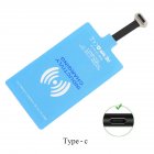 Mobile Phone Wireless Charging Receiver Patch Type Charger Compatible For Iphone Android Type-c blue Compatible for TYPEC