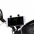 Motorcycle Bike Handlebar Mirror X Shape Grip for 3 5 6 5 Inch Cell Phone Mount Holder with USB Charger