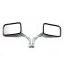 Motorcycle Chrome Rearview Side Mirrors Fashional Cool Square Shape Rear View Mirror