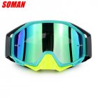 Motorcycle Cross-country Goggles Wide Vision Goggles for Mountaineering Compatible Myopic <span style='color:#F7840C'>Glasses</span>