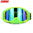 Motorcycle Cross-country Goggles Wide Vision Goggles for Mountaineering Compatible Myopic <span style='color:#F7840C'>Glasses</span>