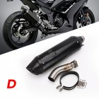 Motorcycle Exhaust Pipe Stainless Steel 41/37mm Exhaust Pipe For Kawasaki Ninja 300 13-15 D