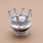 <span style='color:#F7840C'>Motorcycle</span> Gas Cap King Crown Style Flush Oil Fuel Tank Cap Silver