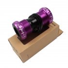 Mountain Bike Colorful Bottom Bracket Axle Integrated Hollow BB Bicycle Threaded Screw-in Center Axle  purple