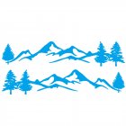 Mountain Tree Forest Graphic Vinyl Art Sticker for RV Decoration Forest Silhouette Decals Camper Vehicle Window Door Decoration blue