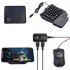 Mouse Keyboard Mobile Game Converter Set Colorful RGB Bluetooth Auxiliary Controller for Phone Tablet Black