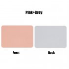 Mouse  Pad  Double-sided  Non-slip Plain Color Waterproof Leather Gaming Mouse Mat Pink+gray