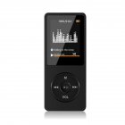 Mp3 Music Player Bluetooth Portable Mp4 Fm Radio External Ultra-thin Black