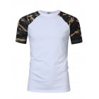 [US Direct] MrWonder Men Cotton Camouflage Short Sleeve Slim Fit Baseball T-Shirt