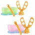 Multi function Portable PP Clip Scissors Baby Food Cut Supplement Scissors Pink