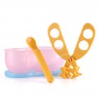 Multi-function Portable PP Clip Scissors Baby Food Cut Supplement Scissors Pink