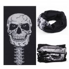 Multifunction Seamless Skull Pattern Magic Riding Mask Warm Scarf  Halloween Props 109#_25*50CM or so