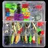 Multifunctional Fishing Lure Fake Bait Artificial Swimbait Fishing Hook Kit 105pcs set Lure bait set