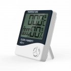 Multifunctional Thermometer Digital Lcd Hygrometer Humidity With <span style='color:#F7840C'>Alarm</span> <span style='color:#F7840C'>Clock</span> white