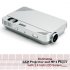 Multimedia Mini Projector for travel or the desktop  and for work or play  This bright output mini projector is a convenient video and picture viewer for use wh