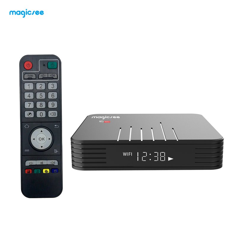 N5 Max Amlogic TV BOX S905X3 Android 9.0 4G 32G/64G Rom 2.4+5G Dual Wifi Bluetooth4.1 Smart Box 8K Set Top Box black_4 + 32GB British regulations