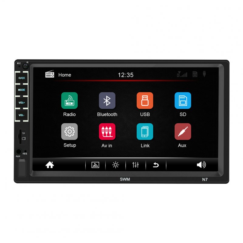 N7  2DIN 7 inches HD Car Bluetooth MP5 Player USB Flash Disk Radio Video Display Without camera