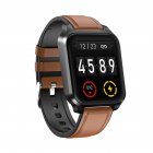 N90 Smart Watch Square Ecg Heart Rate Blood Pressure Blood Oxygen Text 1.7-inch Full Touch-screen Ip68 Waterproof Compatible For Huawei Ios brown