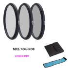 ND Filter Neutral Density ND2 ND4 ND8 Filtors 37 52 58 62 67 72 77 82mm Photography for Canon Nikon Sony Camera 52MM