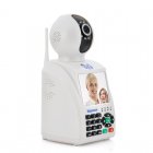 Network Phone IP Camera uses Cloud Communication to receive calls and a 3 5 Inch Display Screen to see the caller as well as functioning as a indoor IP camera