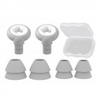 Noise Canceling Earplugs Replacement Quiet Soundproof Hearing Protection Silicone Sleep Ear Plug With Ear Cap ES200 gray
