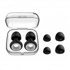 Noise Reduction Earplugs Water-proof Reusable Soft Silicone Ear Plugs With Storage Box For Showering Swimming Surfing Sleeping Learning black and white