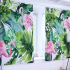 Nordic Style Digital Printing Window Curtain for Children Bedroom Living Room Decor Flamingo_0.8*1 meter high hook
