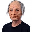 Old Man Mask Moving Mouth Headgear for Halloween Party Performance Prop Grandpa