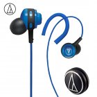 Original Audio-Technica ATH-COR150 Wired <span style='color:#F7840C'>Earphone</span> In-ear Sport Headset Adjustable Ear-hook Headphone Sweatproof Design Blue