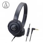 <span style='color:#F7840C'>Original</span> Audio-Technica ATH-S100iS Headset Wired Control Game Headphone with Micphone Bass Music Earphone for Cellphones Computer Black
