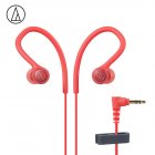 Original Audio-Technica ATH-SPORT10 In-ear Wired Earphone Music Headset Sport Earbuds With IPX5 Waterproof For Huawei Xiaomi Red