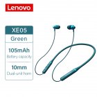 Original LENOVO XE05 Neck-type Bluetooth Headset Sports Waterproof Long Standby Earphones Green