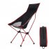 Outdoor Fishing Chair Portable Aluminum Alloy Ultralight Extended Folding Chair for Hiking Camping Picnic Red