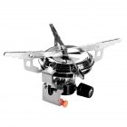 Outdoor High Power Gas Burner Light Weight Portable Electronic Ignition Fire Stove For Camping Hiking Travel Silver