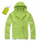 Outdoor Hooded Windbreaker Jacket For Men Women Sunscreen Windproof Quick-drying Large Size Coat For Fishing Cycling fluorescent green M